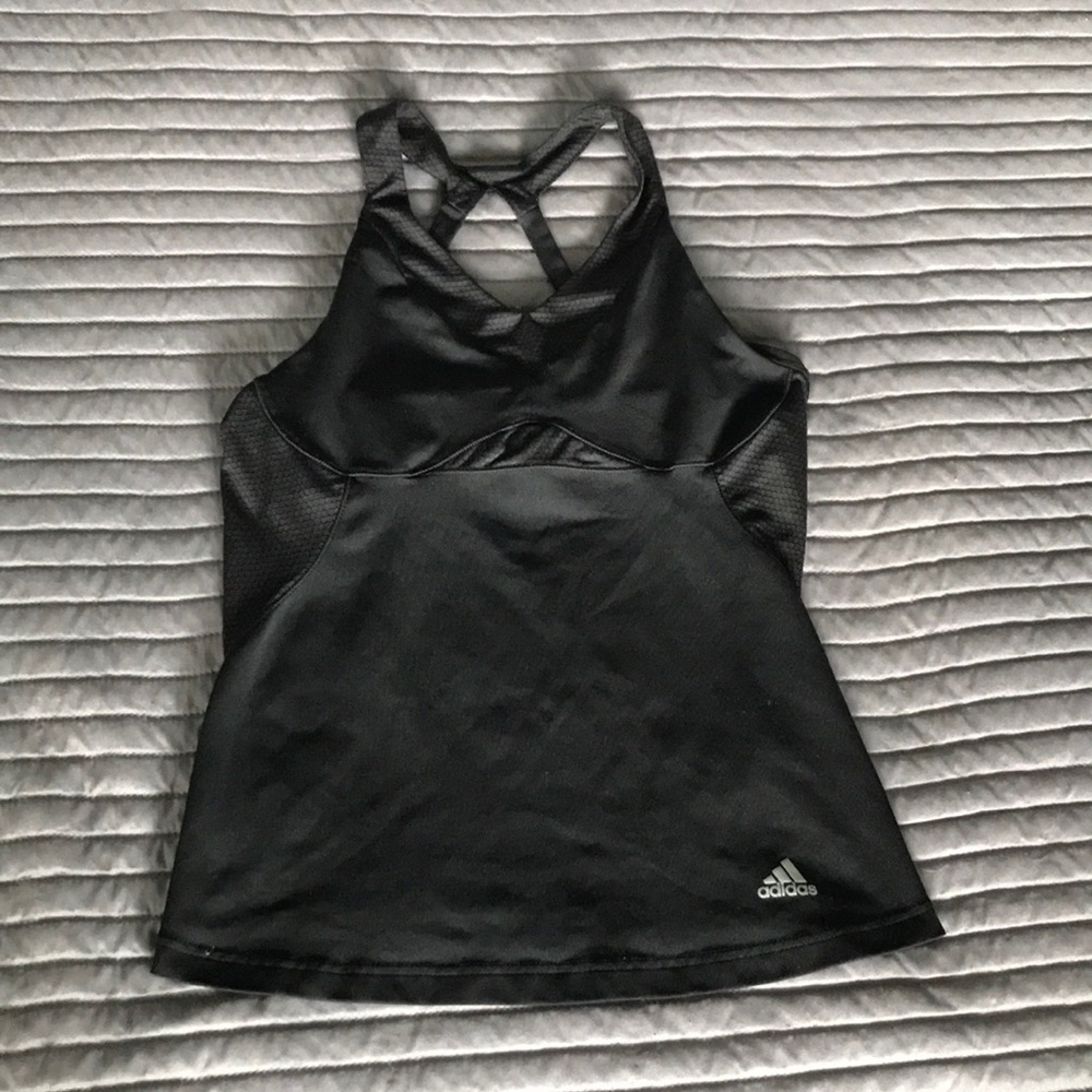 Adidas workout tank top with built in bra